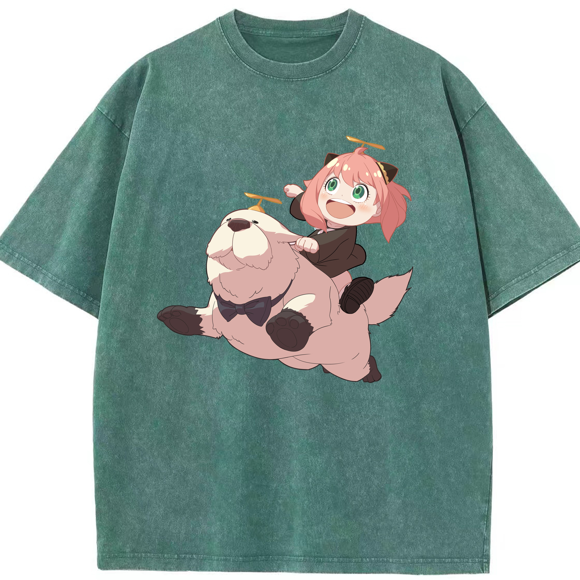 （画像用） SPY×FAMILY间谍家家酒 綿100% ヴィンテージ風 半袖Tシャツ（フロントプリント）